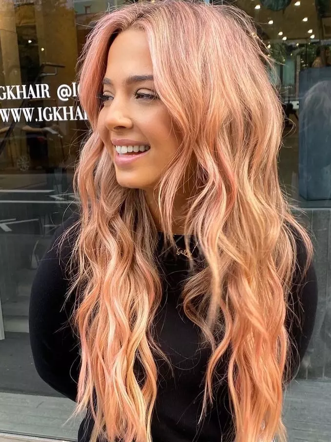 Персиковый цвет волос — тренд сезона
