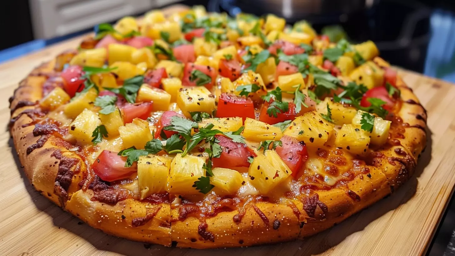 Рецепт пиццы с ананасами
