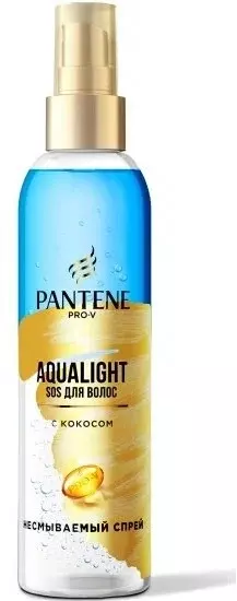 Несмываемый спрей для увлажнения сухих волос Pantene Pro-V Aqua Light