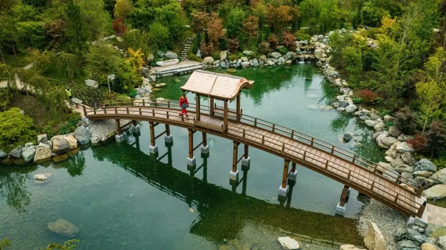 Японский сад парк в Краснодаре был создан при поддержке посольства Японии в парке Галицкого