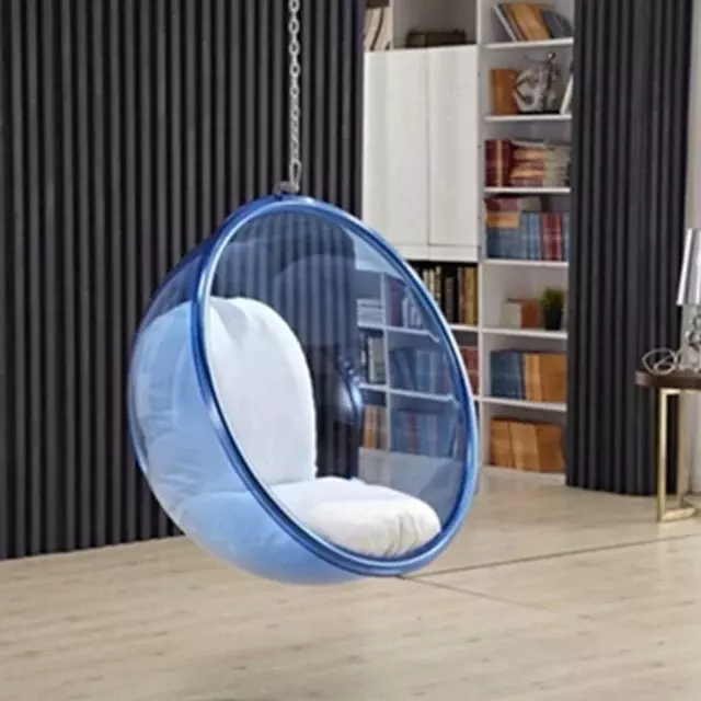 Прозрачное подвесное пузырьковое кресло-качалка